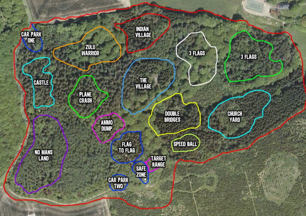 Exeter Paintball Site Map